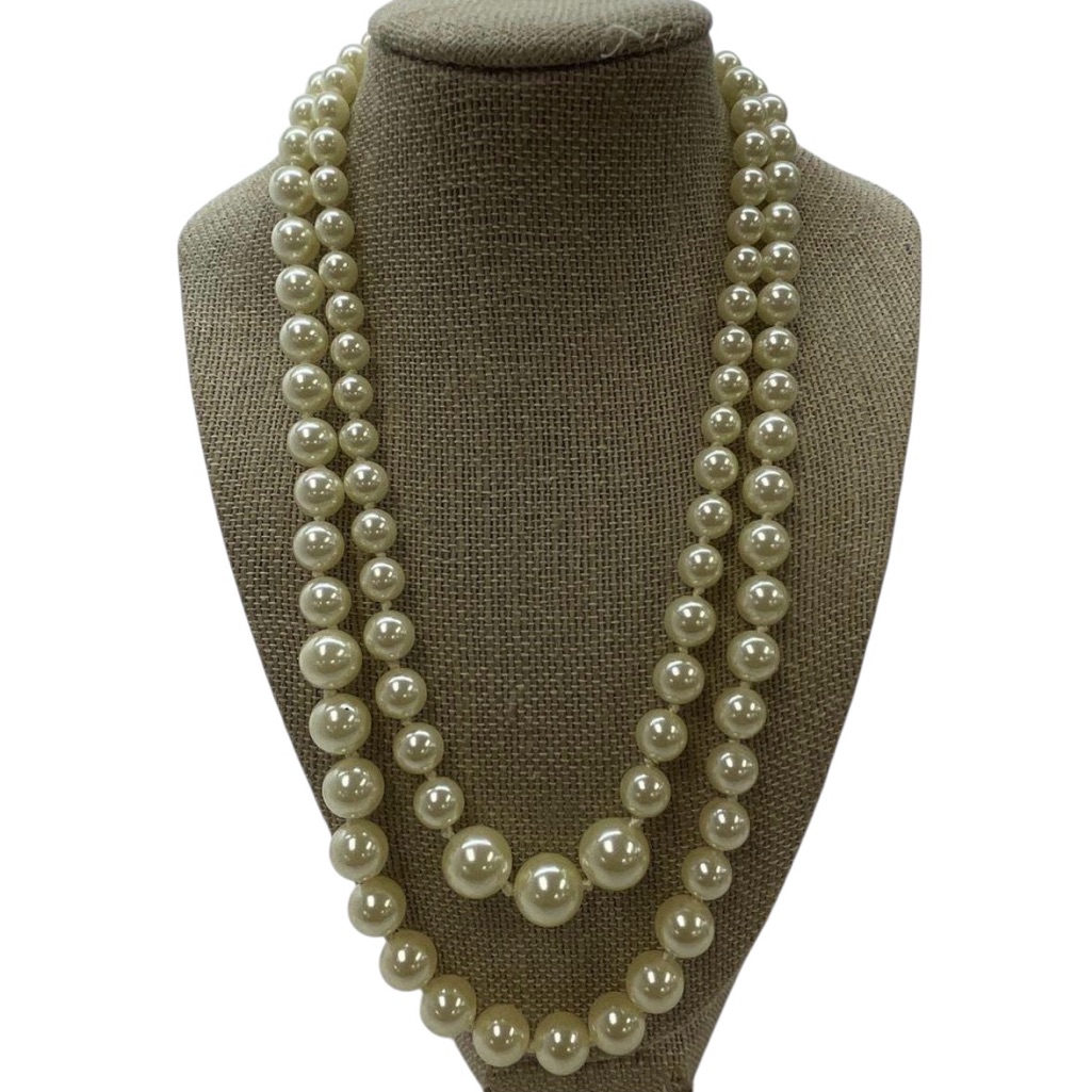 J Crew Double Strand Faux Pearl Necklace
